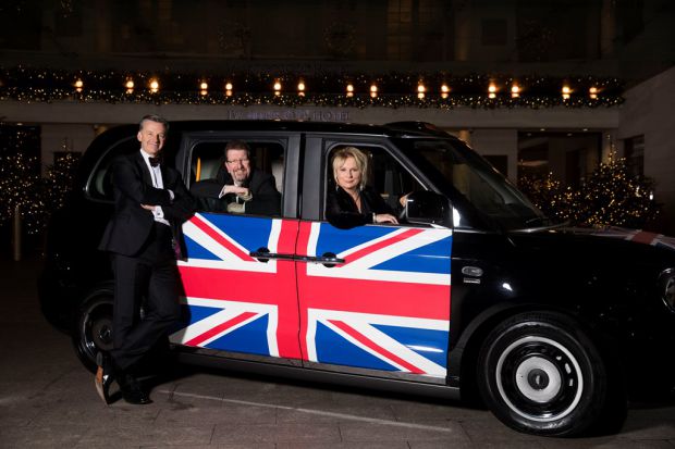 Jennifer Saunders arrives in Great British style at SMMT dinner