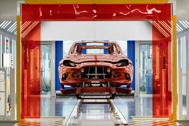 Aston Martin opens its new manufacturing facility at St Athan in Wales.