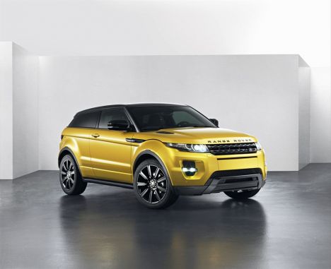 Sicilian Yellow Range Rover Evoque debuts Black Design Pack
