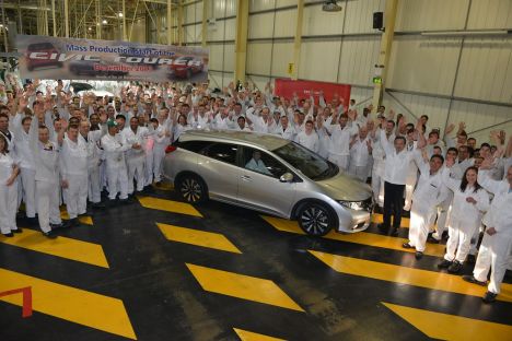 New Civic Tourer commences mass production at Honda's UK plant