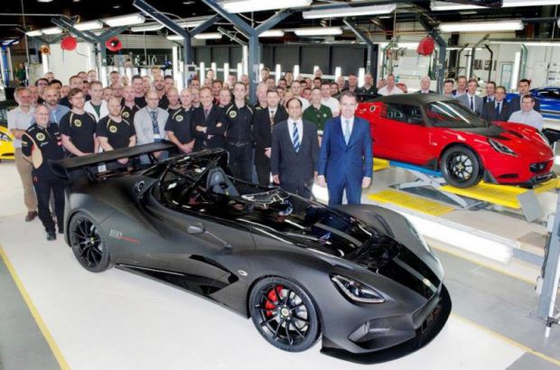First Lotus 3-Eleven and Elise Cup 250 roll off the production line at Hethel