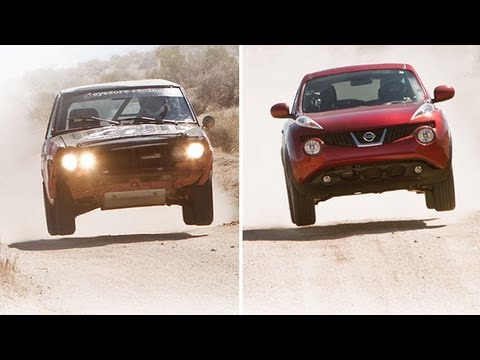 Desert Showdown: 2011 Nissan Juke vs. 1971 Datsun 510 Rally Race